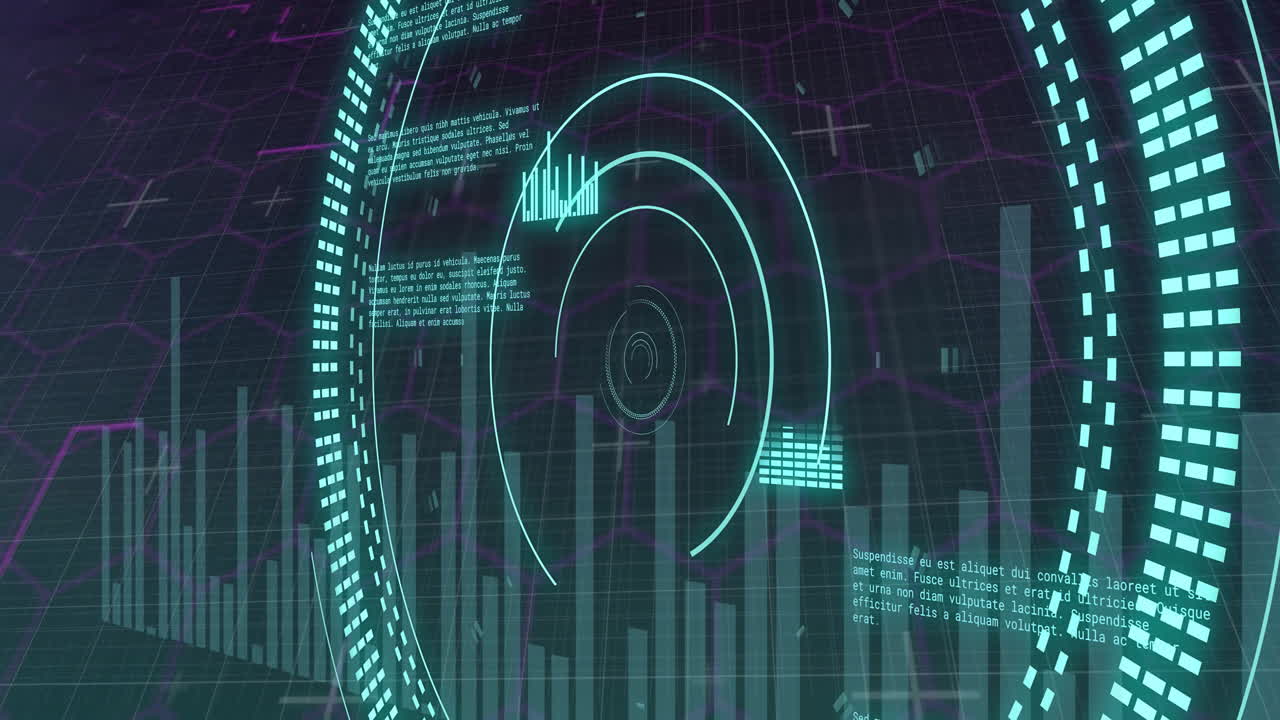 Animation of digital data processing over scope scanning