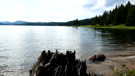 water landscape and moving clouds