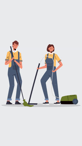 una animación de un hogar y una ilustración de las profesiones de renovación