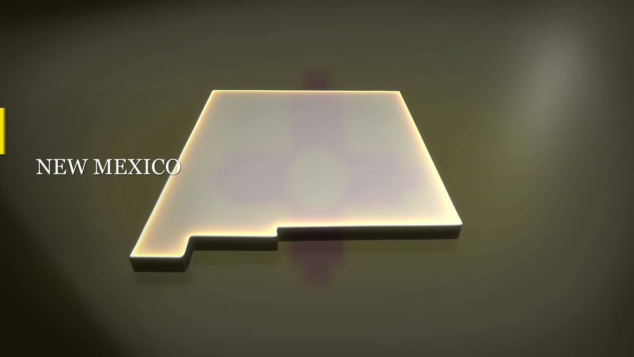mapa animado en 3d de nuevo méxico