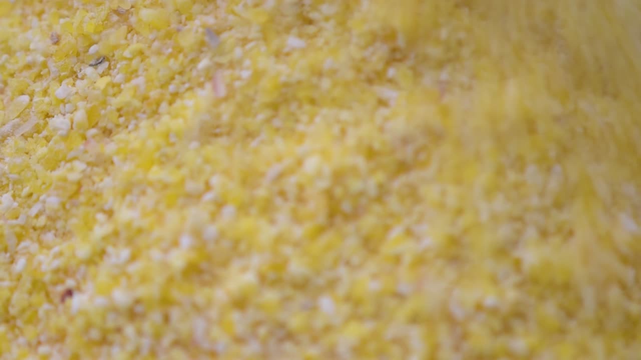 옥수수 가루, 매크로 촬영, 옥수수 가루 쌓기