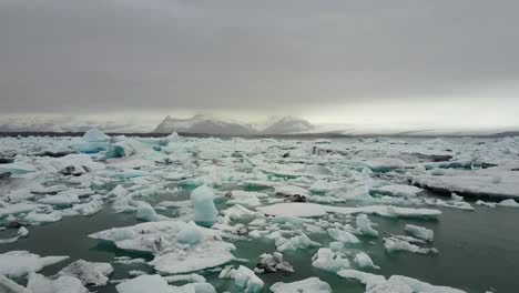 flyover icebergs ocean iceland jokulsarlon