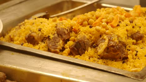 lamb pilaf with carrots and chickpeas
