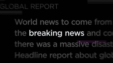 headline titles media with breaking news and information seamless loop animation