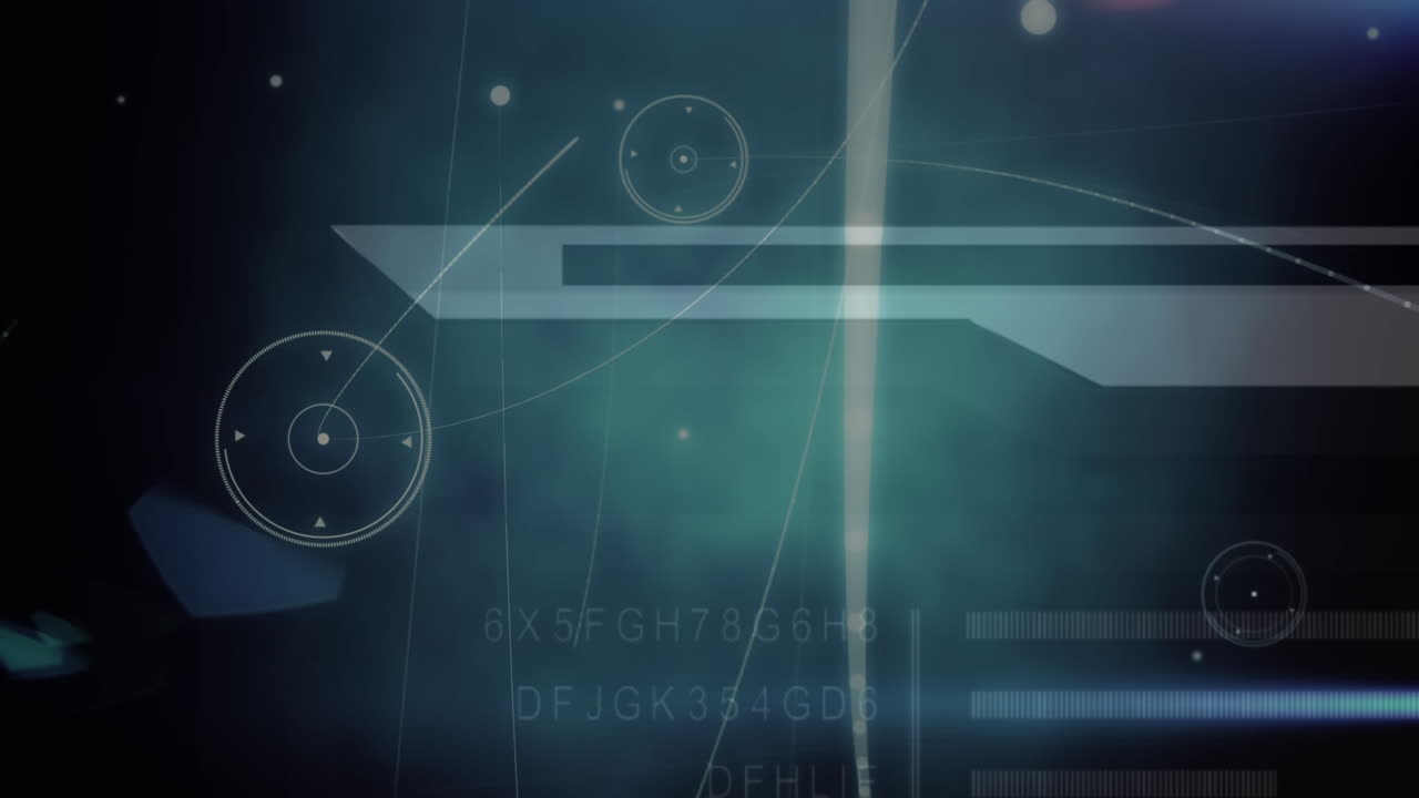 블랙 배경에 연결 네트워크와 데이터 처리의 애니메이션