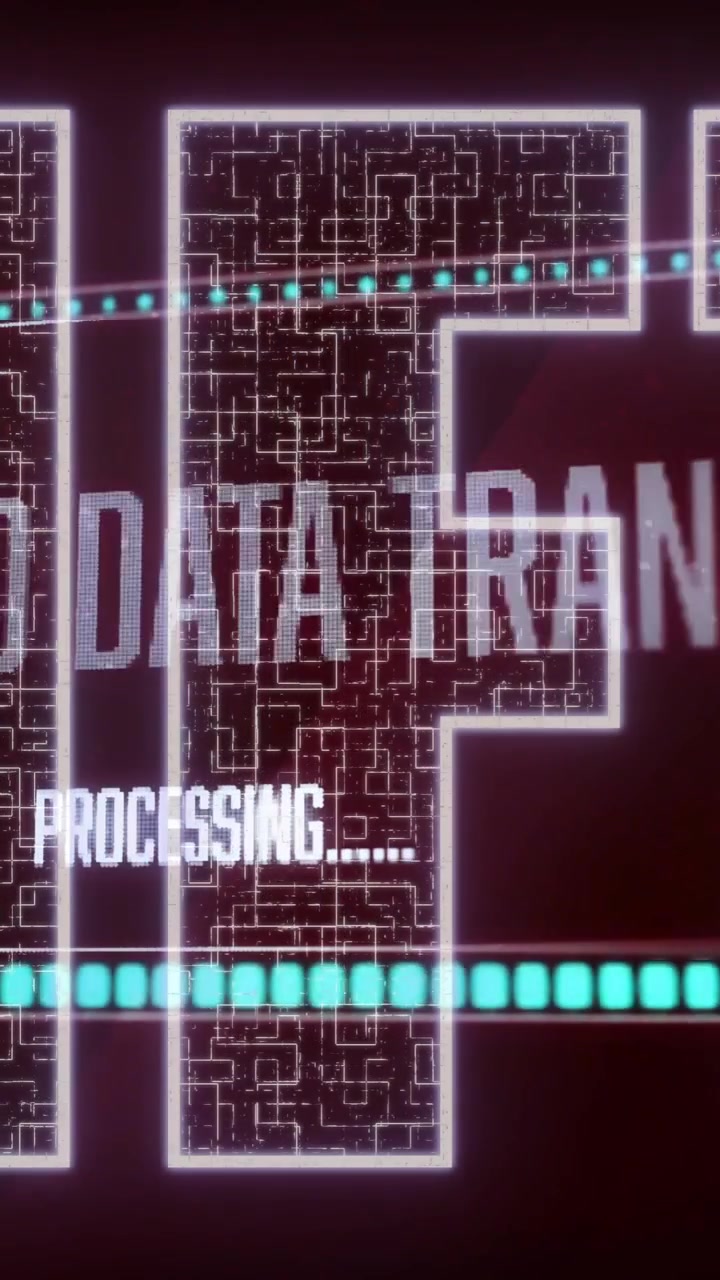 Animation of digital circuit patterns with glowing blue dots for NFT processing