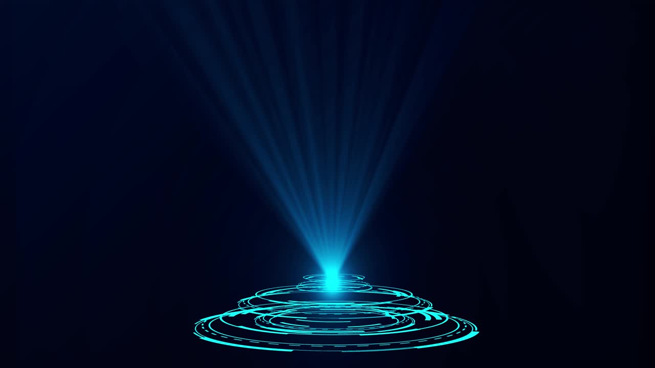 Hud circle interfaces modern cyberspace innovation hi tech futuristic display blue hologram