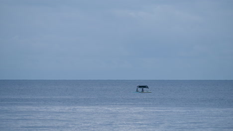 Wooden-Sailboat-In-The-Idyllic-Seascape-Of-Mactan-Island,-Cebu-In-The-Philippines