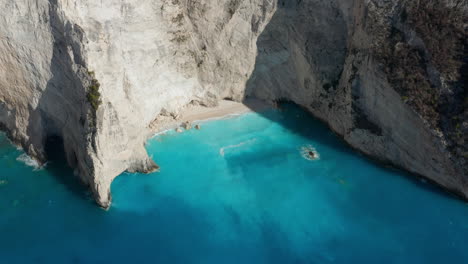 navagio beach, zakynthos, greece - aerial view