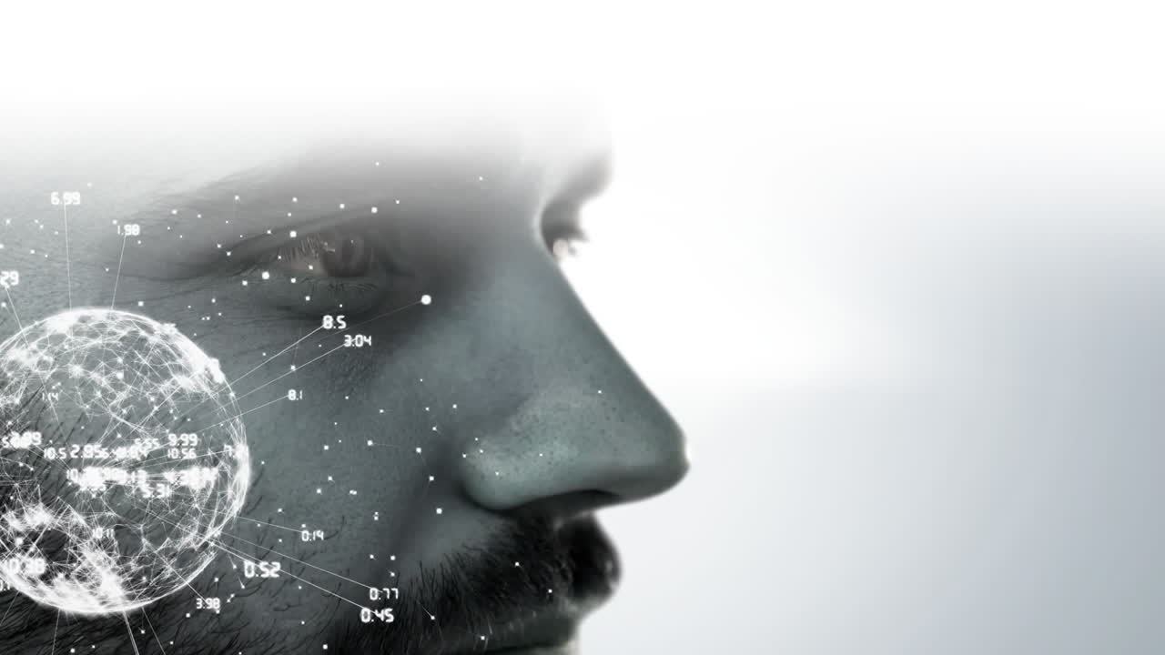 girando el globo con datos y red de conexión