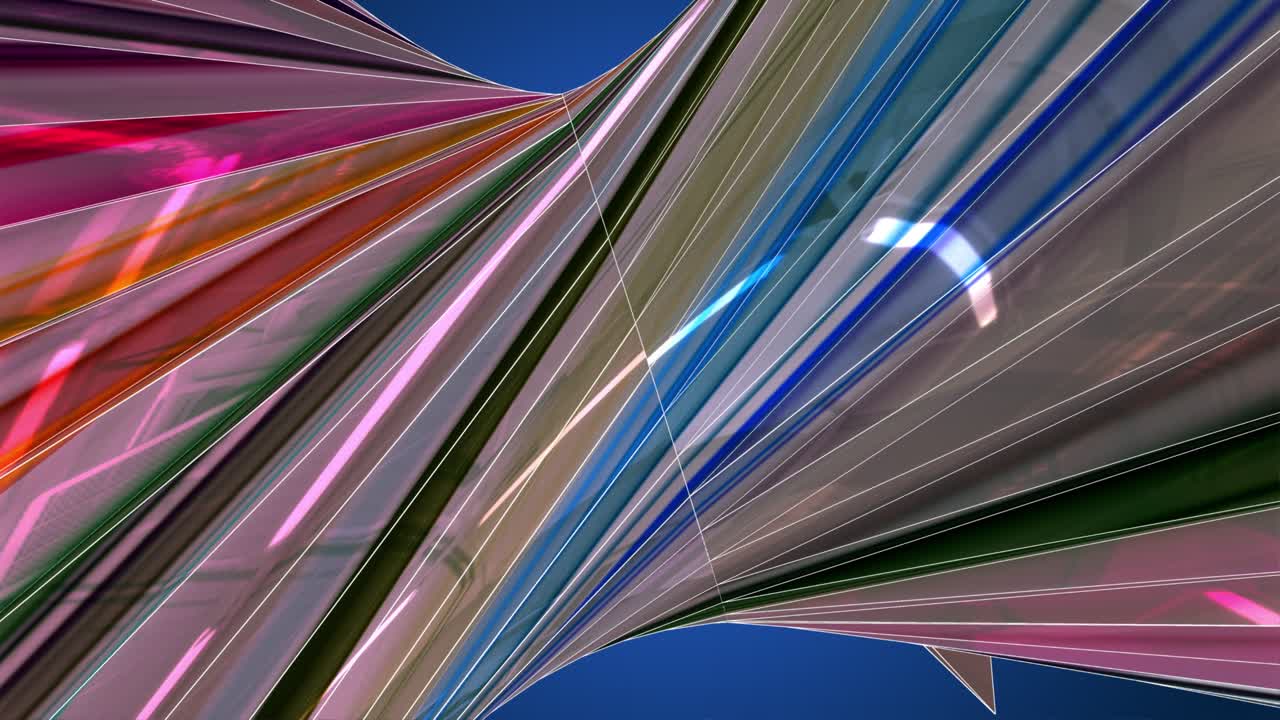 animación fantástica con objeto de rayas 3d abstracto en cámara lenta, 4096x2304 bucle 4k