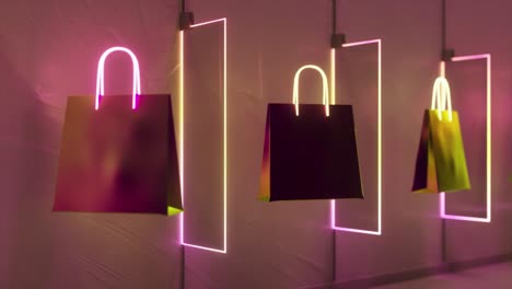 modern shopping bags display