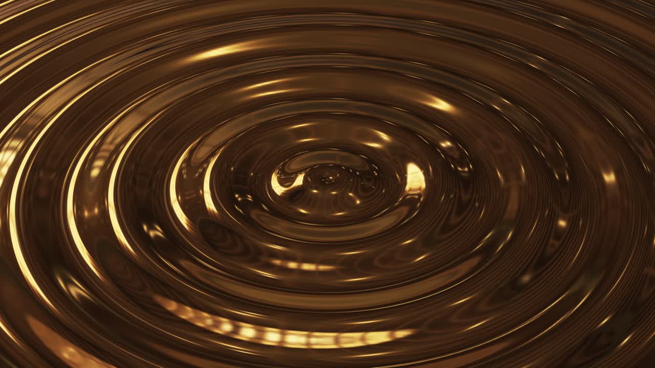 Onda 3D dorata astratta con effetto loop e increspatura