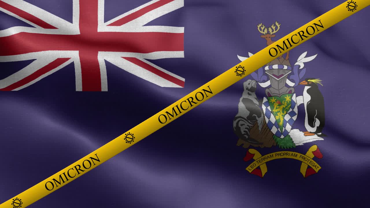 오미크론 변종과 사우스 조지아 및 사우스 샌드위치 제도의 금지 줄무 발 - 사우스 조지아와 사우스 샌드비치 제도의 발