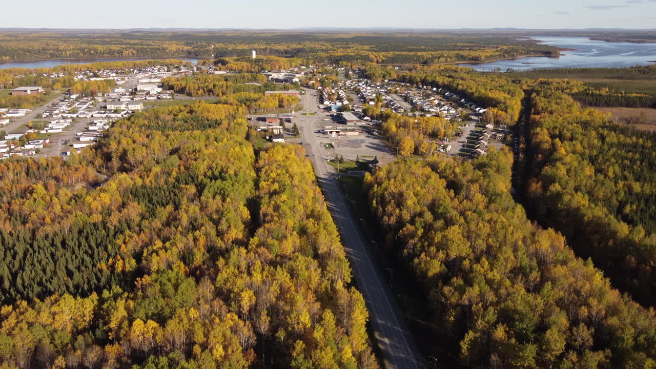 캐나다 퀘벡 마타가미의 드론 조감도