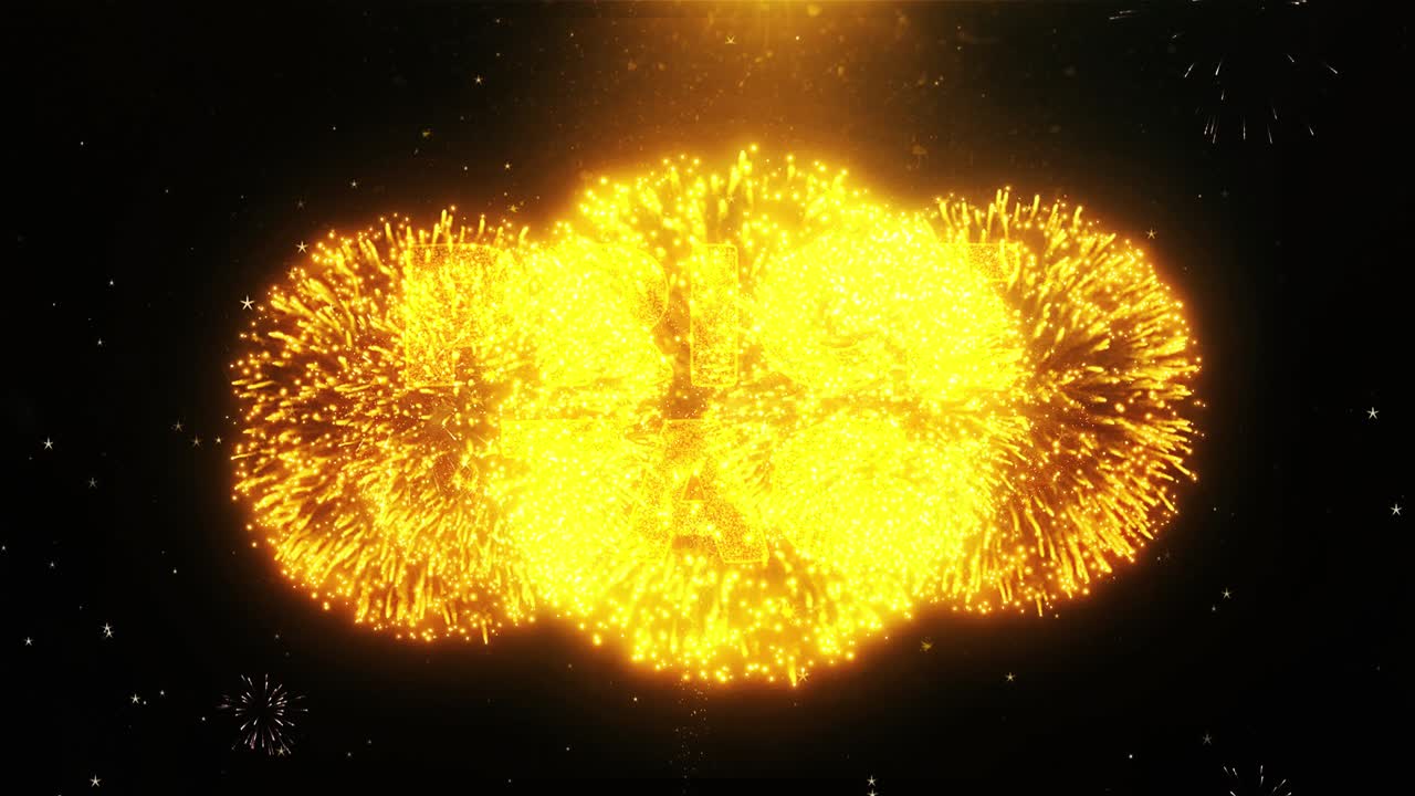 Price Tag with Fireworks