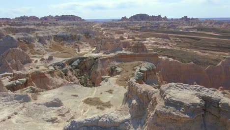 南達科他州badlands國家公園的空中景色