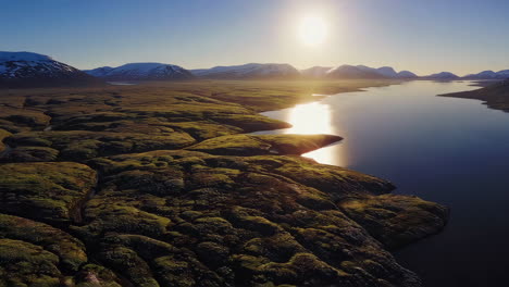 Sunrise over a Mountainous Lake Landscape