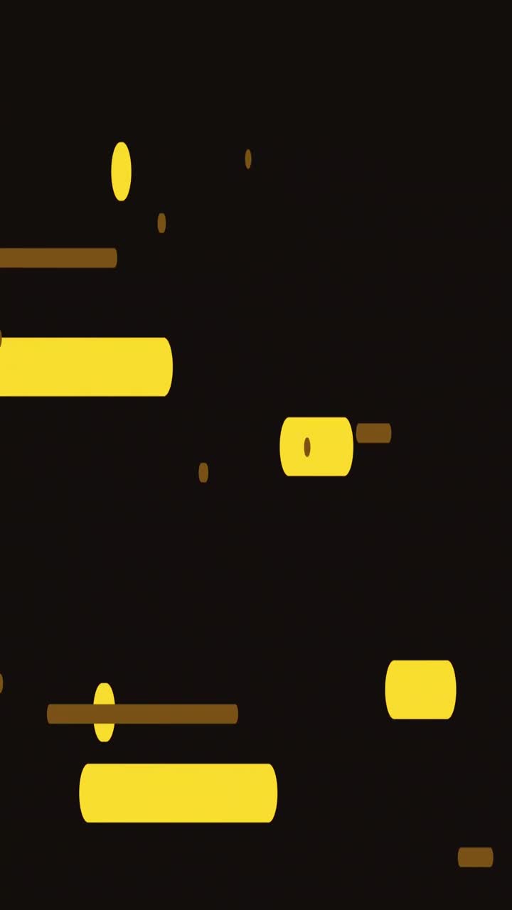 Dynamic Animation of Yellow and Brown Geometric Shapes