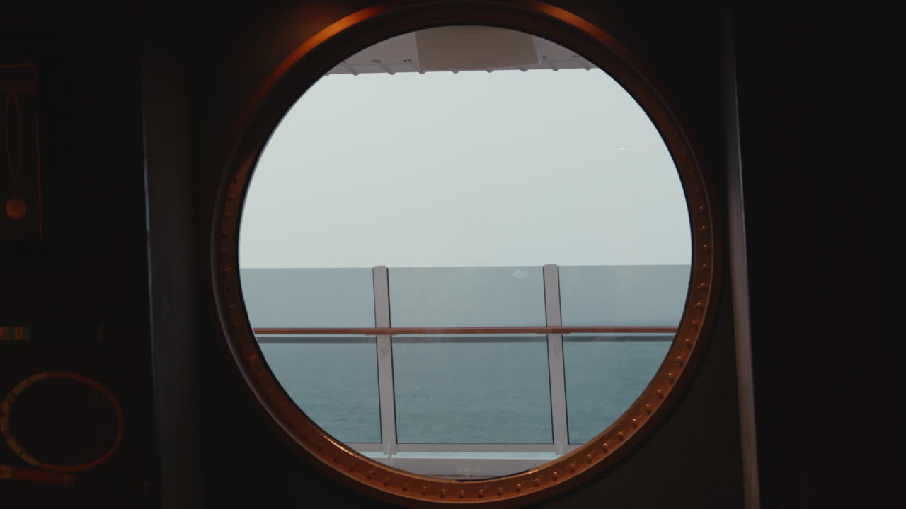 Ocean View from a Ship Porthole