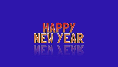 Cartoon-Happy-New-Year-text-on-a-vibrant-blue-gradient