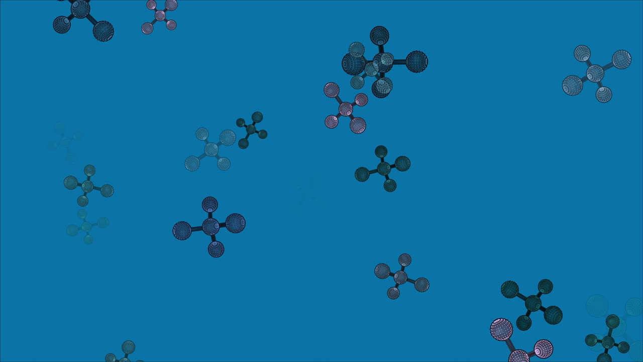molécula abstracta con bucle de 4k, animación de adn