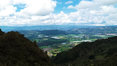 Aerial-view-of-the-countryside-at-Cundinamarca,-Colombia