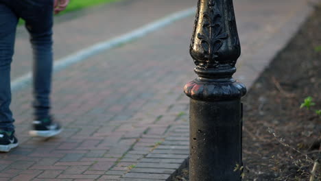man walking at the park