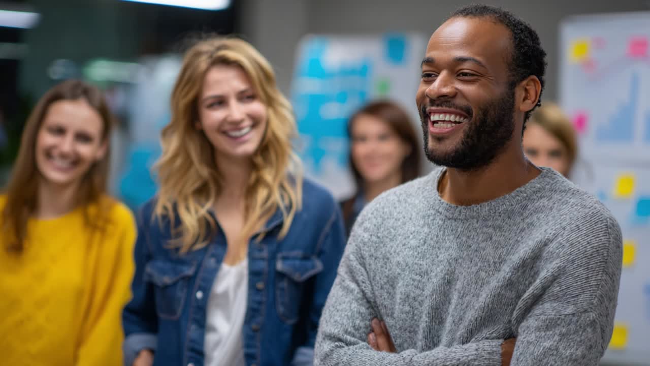 Diverse Team of Professionals in a Modern Workplace