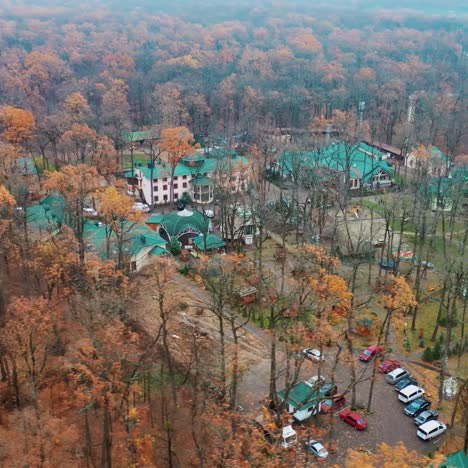 residential complex between forests
