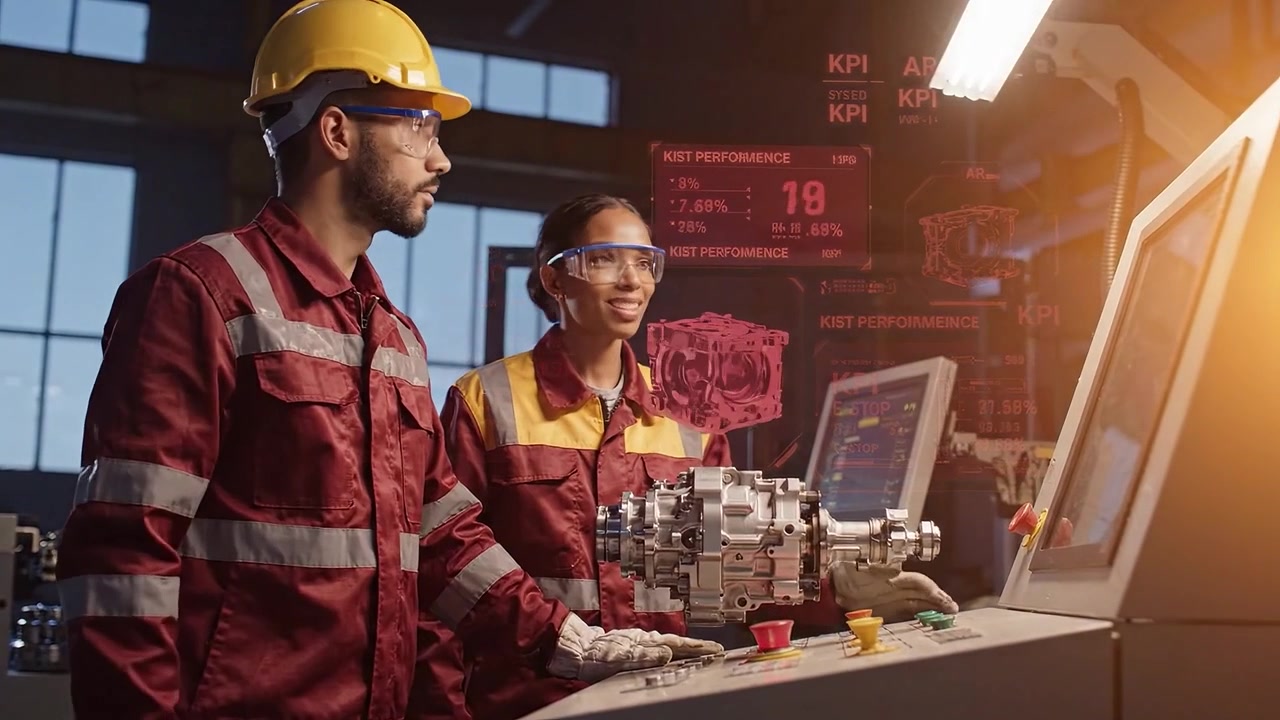 Industrial Engineers Using Augmented Reality to Monitor Machine Performance