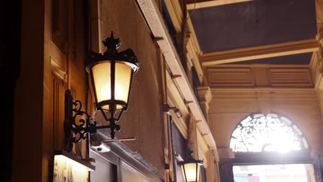 old street lamp in an alley