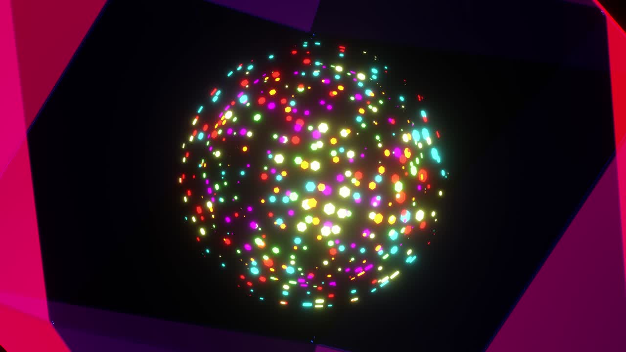 Animazione del ciclo di analizzatori VJ pulsanti a ritmo di musica