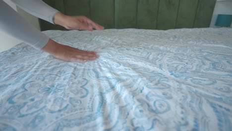 making a bed