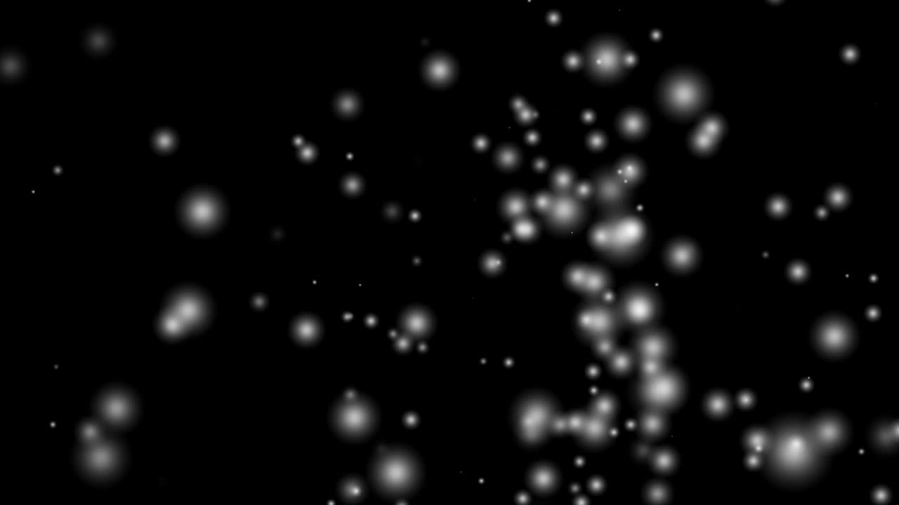 fiocchi di neve su sfondo nero per l'uso di composizione, animazione di fiocoli di neve in 4k, fiocci di neve isolati