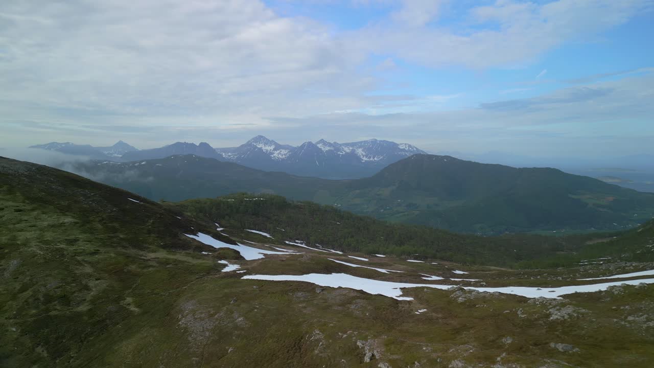 Aerial View of Stunning Mountain Landscape in Norway