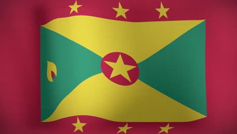 animación de agitar la bandera de la granada