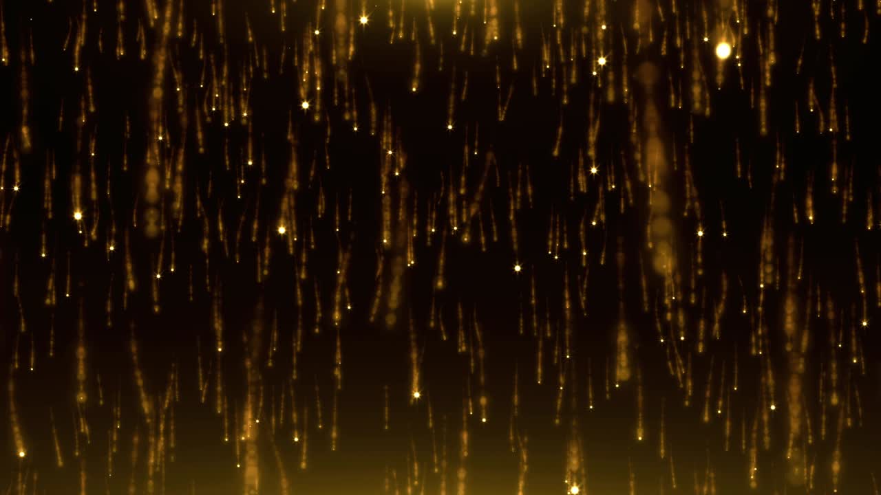 4K Abstract Golden Particles Rain motion background. | Premium Stock ...