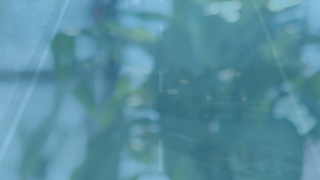 꽃 위의 데이터 처리의 애니메이션