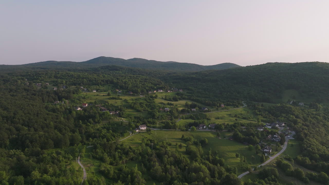 크로아티아, 유럽-8에 있는 플리트비체 호수 국립공원의 공중 촬영