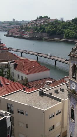 aerial vertical view city of porto, portugal