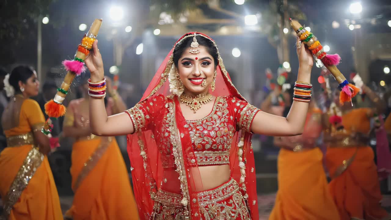 Indian Wedding Bride Dancing