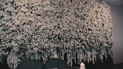 dense floral carpet of pastel blossoms