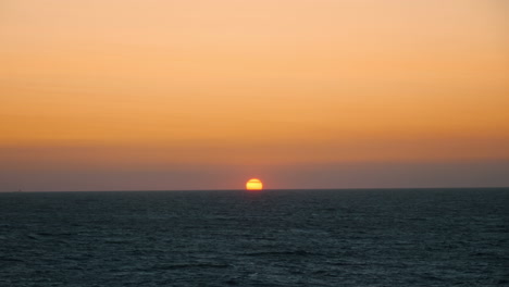 colorful sunset in the horizion at the sea