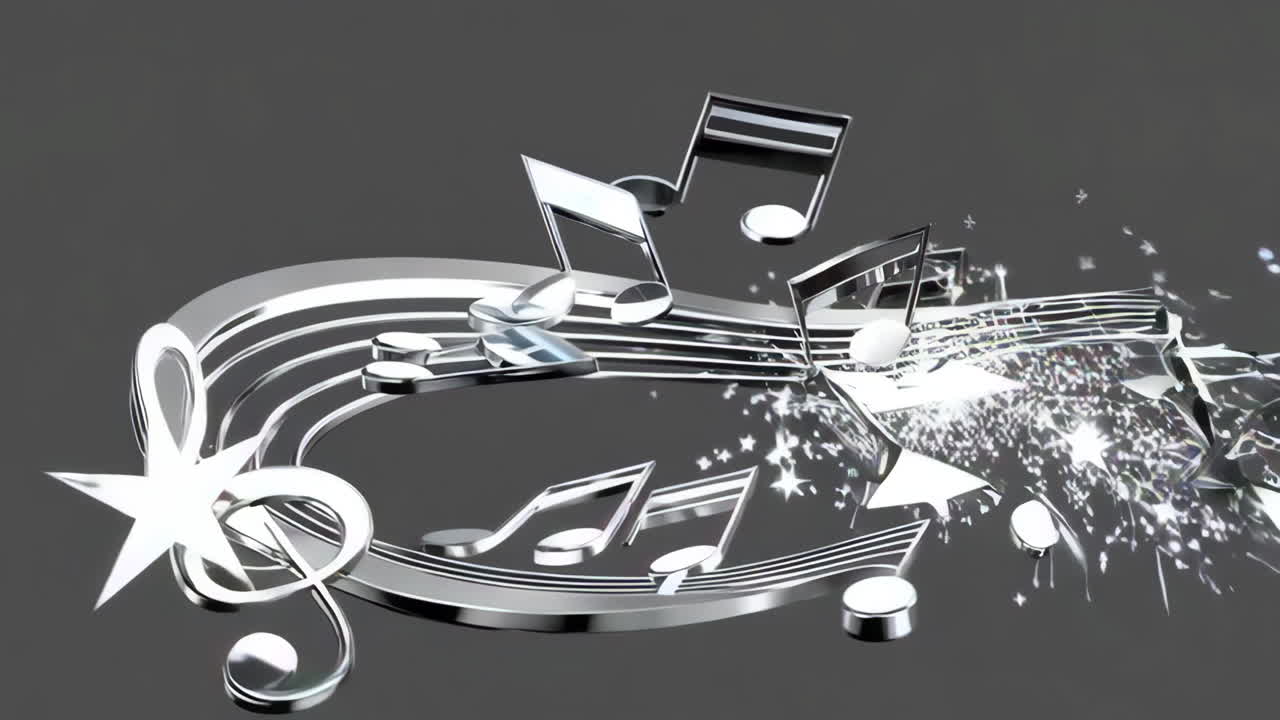 Silver Musical Notes