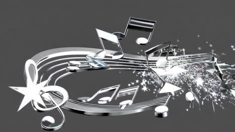 silver musical notes