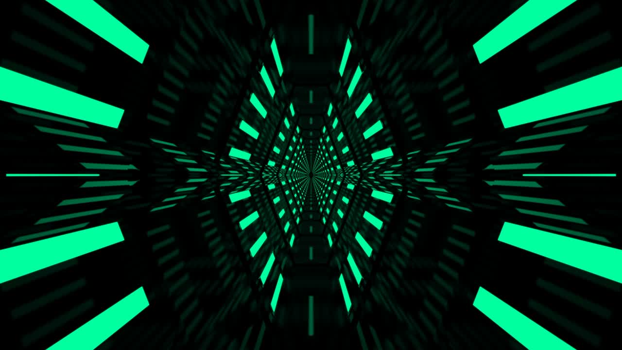 Technological Looped Abstract Background Hallway Tunnel