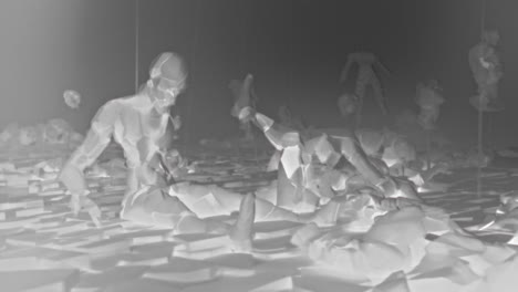 destroyed andorids on a junkyard in xray