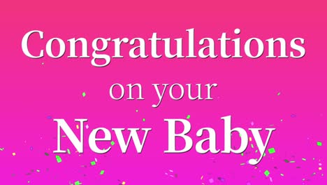 congratulations on your new baby message text animation motion graphics