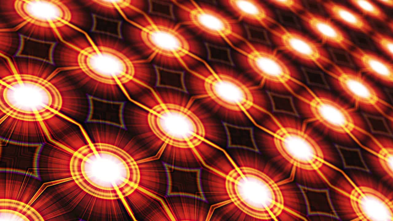 4K 3d Render seamless loop motion transition with digital matrix grid circuit board pattern.  Abstract LED circuit light screen pattern moving with depth of field for technology, futuristic, science.